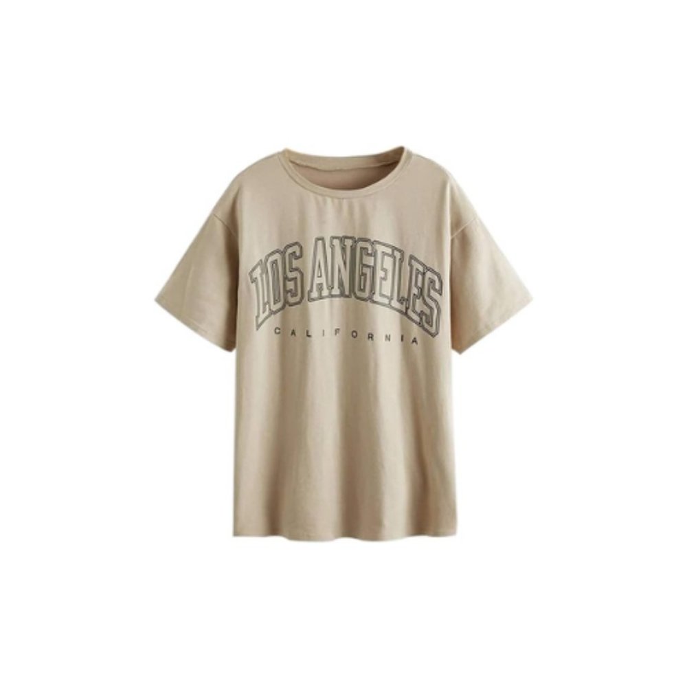 Los Angeles Women's Letter Graphic Print Oversize T Shirt - Picture 2 of 5